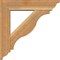 Ekena Millwork Funston Traditional Rough Sawn Bracket w/ Offset Brace, Western Red Cedar, 6"W x 24"D x 24"H BKT0604X24X24FST01RWR - alternate 3